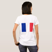 T-shirt Zip Jogger en laiton féminin avec drapeau de Franc (Dos entier)