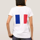 T-shirt Zip Jogger en laiton féminin avec drapeau de Franc (Dos)
