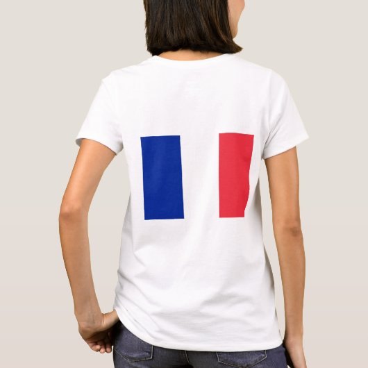 T-shirt Zip Jogger en laiton féminin avec drapeau de Franc (Dos)