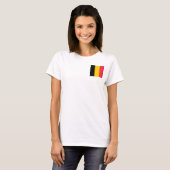 T-shirt Zip Jogger en polaire féminin avec drapeau de Belg (Devant entier)