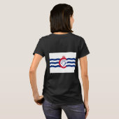 T-shirt Zip Jogger en polaire féminin avec drapeau de Cinc (Dos entier)