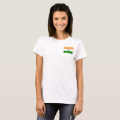 T-shirt Zip Jogger en polaire féminin avec drapeau de l'In (Devant entier)