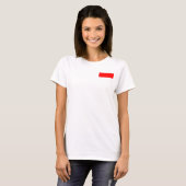 T-shirt Zip Jogger en polaire féminin avec drapeau d'Indon (Devant entier)