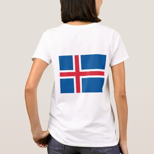 T-shirt Zip Jogger en polaire féminin avec drapeau d'Islan (Dos)