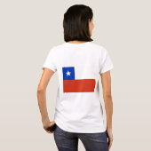 T-shirt Zip Jogger en polaire féminin avec drapeau du Chil (Dos entier)