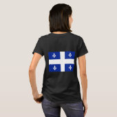 T-shirt Zip Jogger en polaire féminine avec drapeau du Qué (Dos entier)