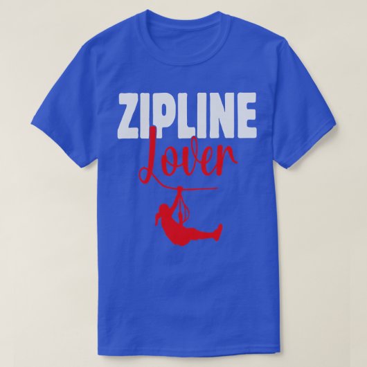 T-shirt Zipline Lover Design pour les amateurs d'aventure  (Design devant)