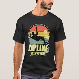 T-shirt Zipline Survivor Ziplining Extreme Sports Trip