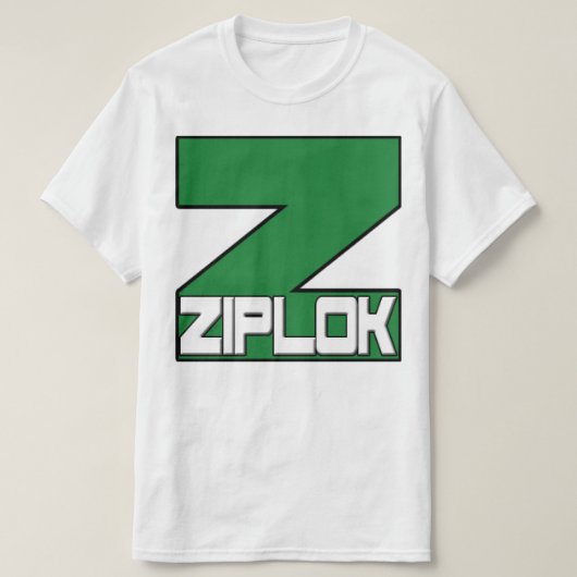 T-shirt Ziplok T vert (Design devant)