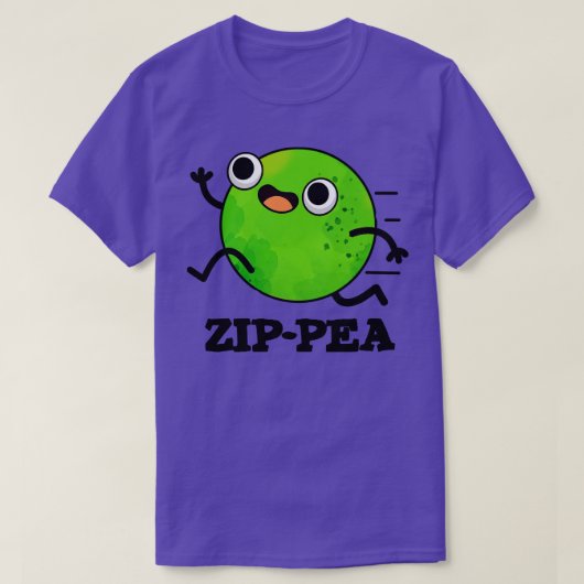 T-shirt Zippea Cute Zippy Pea Pun (Design devant)
