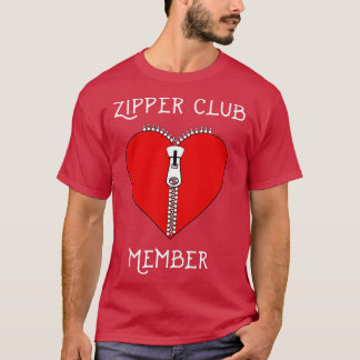 T-shirt Zipper Club Membre Chirurgie cardiaque Survivant