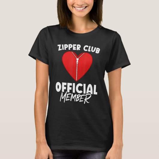 T-shirt Zipper Club Open Heart Surgery Recovery (Devant)