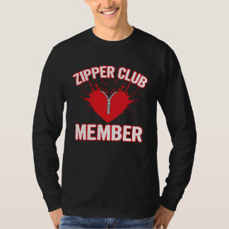 T-shirt Zipper Member Open Heart Surgery Recovery Survivor