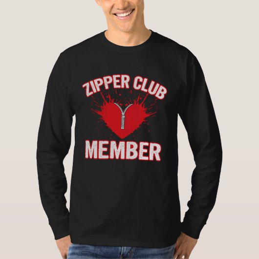 T-shirt Zipper Member Open Heart Surgery Recovery Survivor (Devant)
