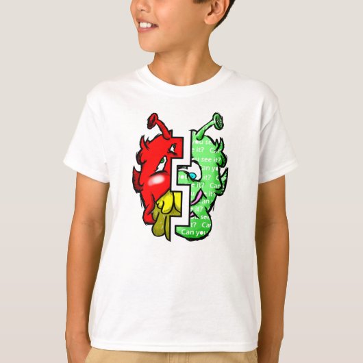 T-shirt Zippy Trippy Alien Dazs 2 Face Gre/Re k (Devant)