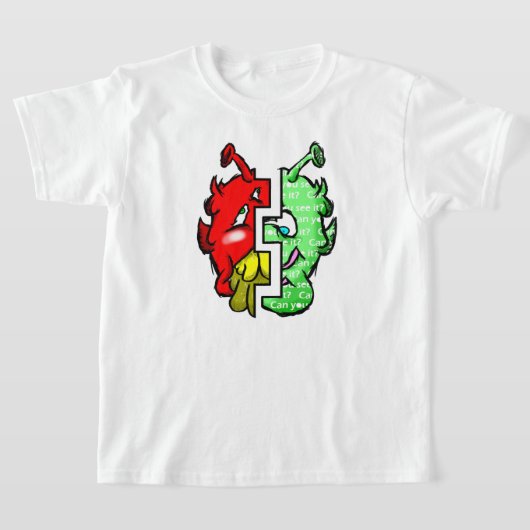 T-shirt Zippy Trippy Alien Dazs 2 Face Gre/Re k (Poser)
