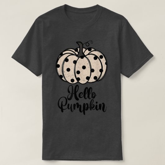 T-shirt Zj4W Bonjour Citrouille Blanc Citrouille Automne a (Design devant)
