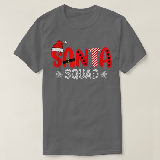 T-shirt Zjn8 Plaid Père Noël Squad Joyeux Noël Vibes (Design devant)