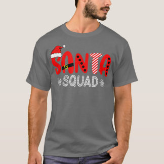 T-shirt Zjn8 Plaid Père Noël Squad Joyeux Noël Vibes