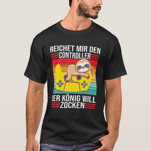 T-shirt Zocken Reichet Mir Den Contrôleur König PS5 Consol (Devant)