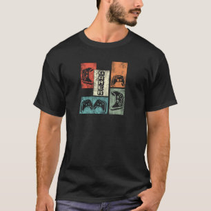 T-shirt Zocker dit Retro contrôleur de jeu Gamer Pul