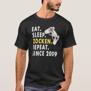 T-shirt Zockern Mange Sleep Zocken Depuis 2009 Pour Les Jo