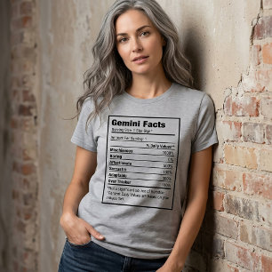 T-shirt Zodiac - Fact nutritionnel Gemini