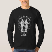 T-shirt Zodiac Gemini Twins Né en 2006 (Devant)
