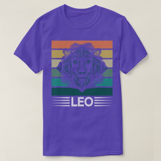 T-shirt Zodiac Retro Leo (Design devant)