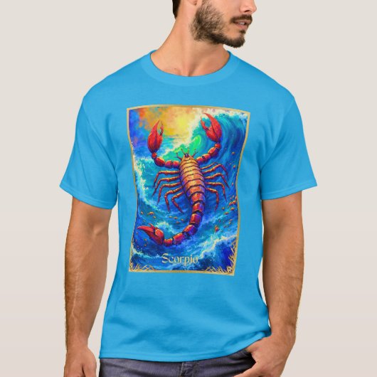 T-shirt Zodiac Sign Scorpio Emerging from Deep Waters (Devant)