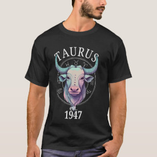 T-shirt Zodiac Taurus Bull Né en 1947