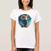 T-shirt Zodiac Turquoise et Tan Watercolor (Devant)