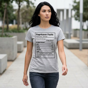 T-Shirt Zodiaque Fait Nutritionnel Capricorne
