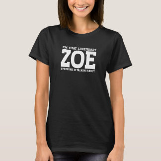 T-shirt Zoe Nom personnel Femmes Fille Amusante Zoe Premiu