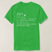 T-shirt Zoey Nom Zoey Définition Zoey Femme Nom Zoey Me (Design devant)