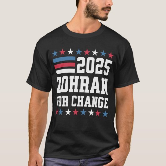 T-shirt Zohran For Change (Devant)