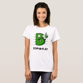 T-shirt Zom-B-Flat Drôle Halloween Zombie Musique Pun (Devant entier)