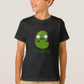 T-shirt Zom-bean Drôle Halloween Zombie Bean Pun Dark BG (Devant)