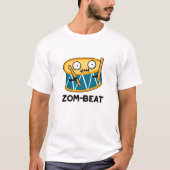 T-shirt Zom beat Funny Halloween Zombie Drum Pun (Devant)