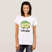 T-shirt Zom brie Drôle Halloween Zombie Brie Pun fromage (Devant entier)