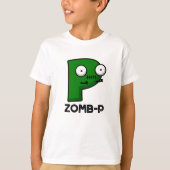 T-shirt Zomb-P Funny Halloween Zombie Alphabet Pun (Devant)