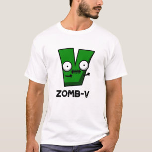 T-shirt Zomb-V Drôle Halloween Zombie Alphabet V Pun
