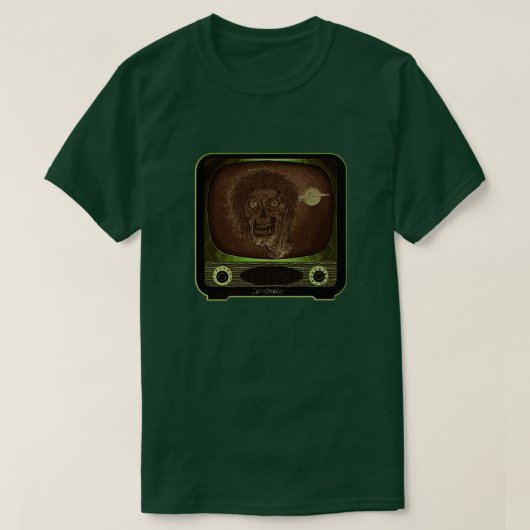 T-shirt Zombi à TV - 2 (Design devant)