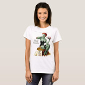T-shirt Zombi grossier "la première morsure " (Devant entier)