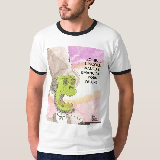 T-shirt Zombi Lincoln (Devant)