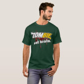 T-shirt Zombi - mangez les cerveaux (Devant entier)