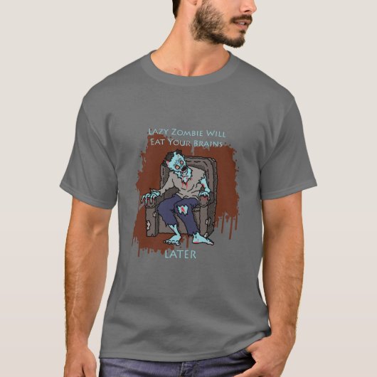 T-shirt Zombi paresseux 01 (Devant)