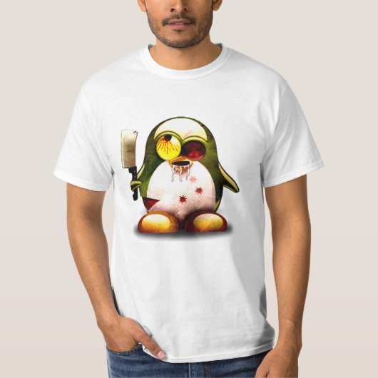 T-shirt Zombi Tux (Linux Tux) (Devant)