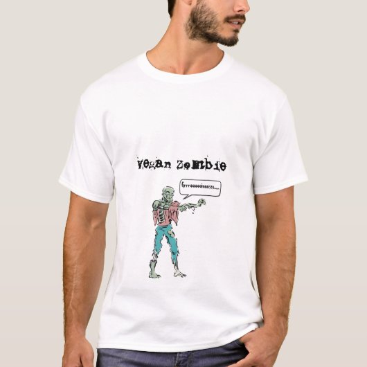 T-shirt Zombi végétalien (Devant)