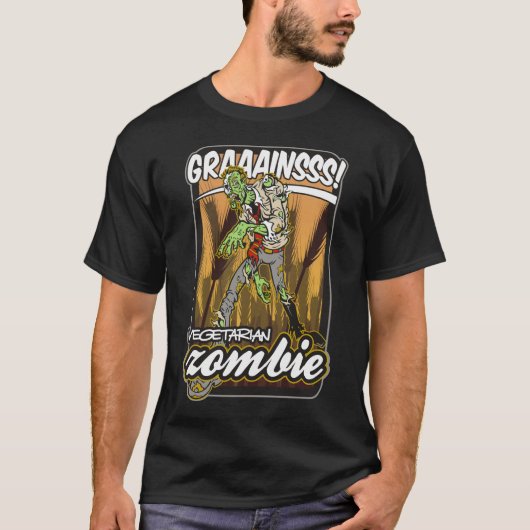T-shirt Zombi végétarien (Devant)